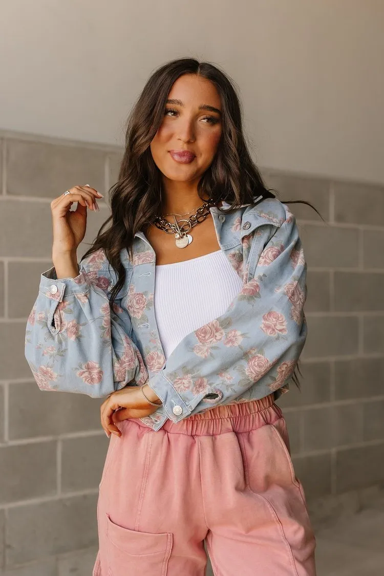 Gracie Floral Denim Jacket