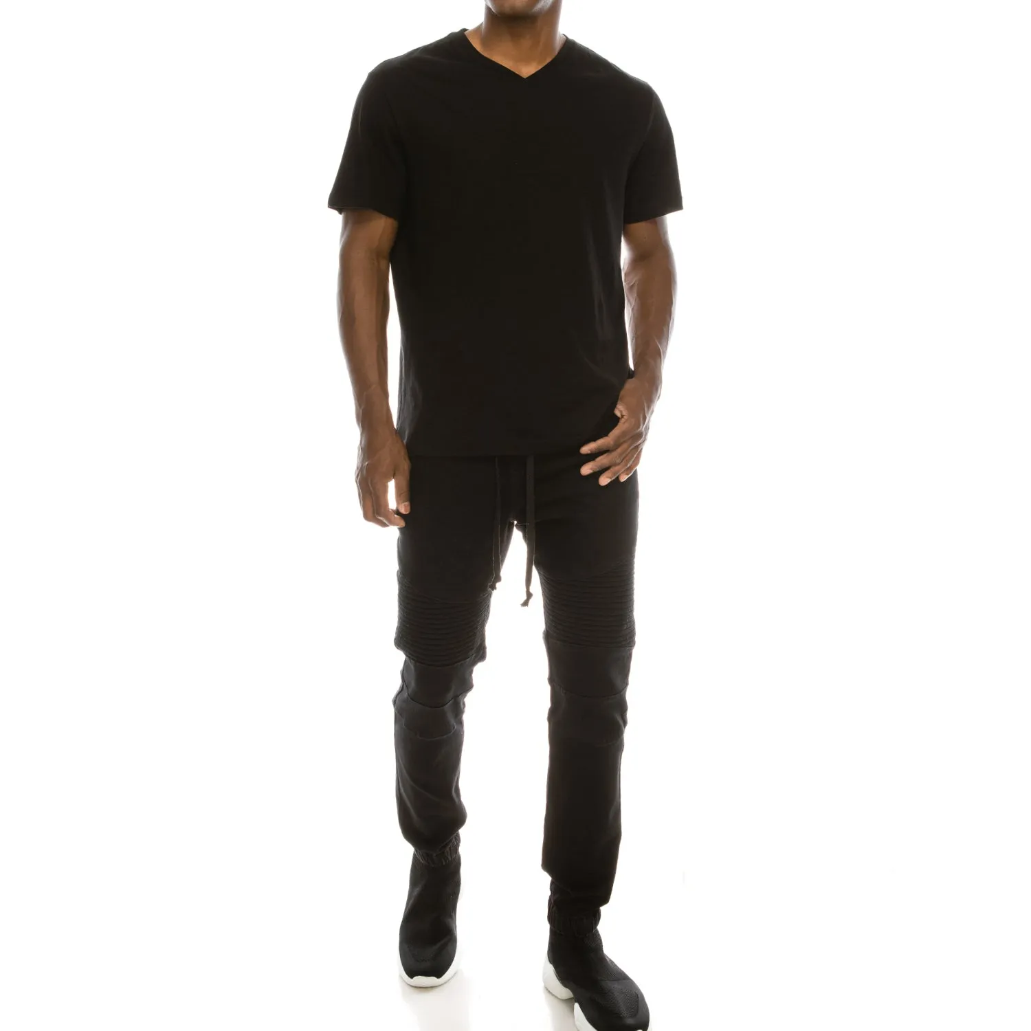 JG873 Biker Denim Jogger Pants (Open Pack)