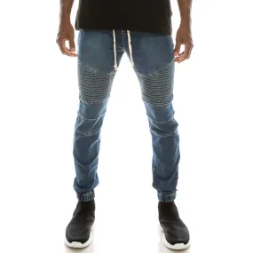 JG873 Biker Denim Jogger Pants (Open Pack)