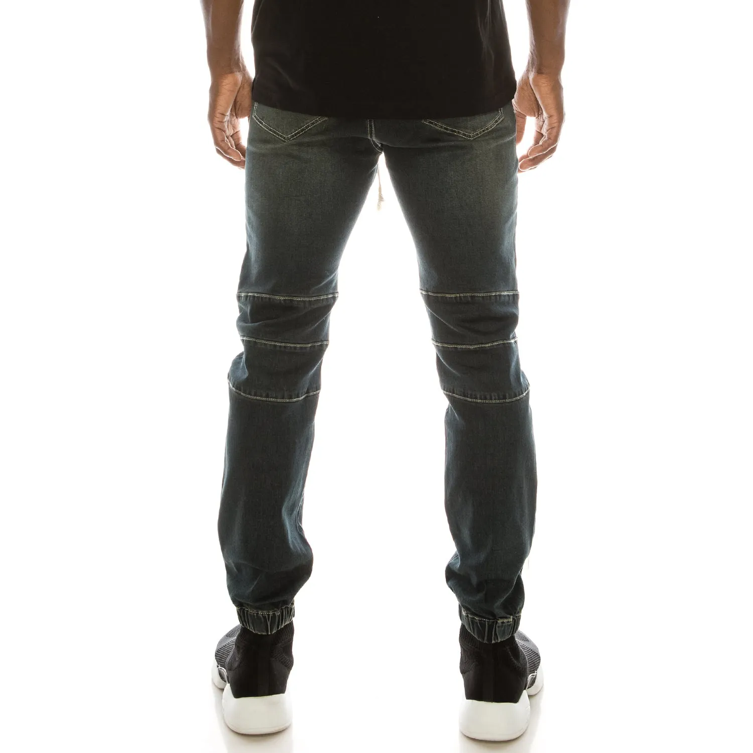 JG873 Biker Denim Jogger Pants (Open Pack)