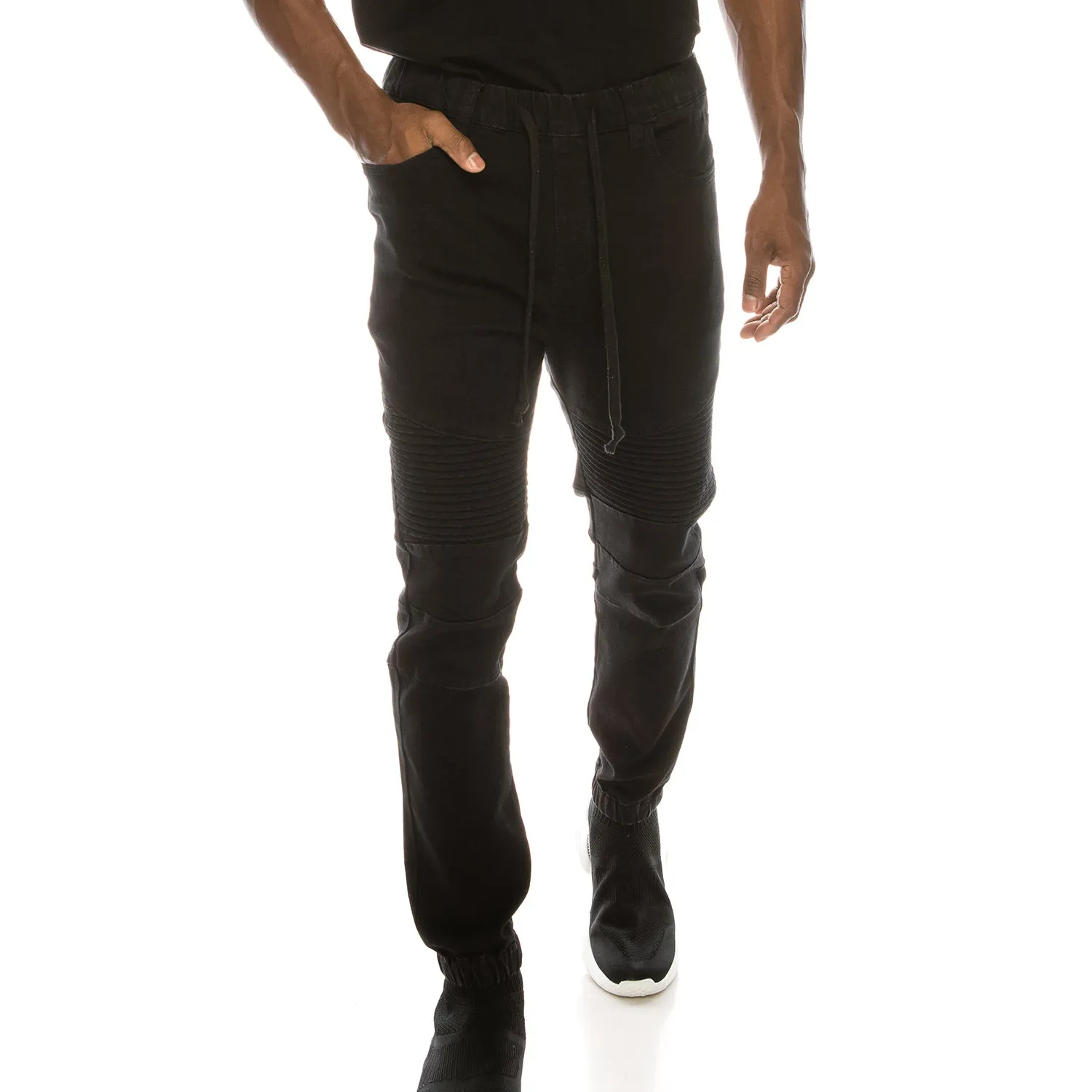 JG873 Biker Denim Jogger Pants (Open Pack)