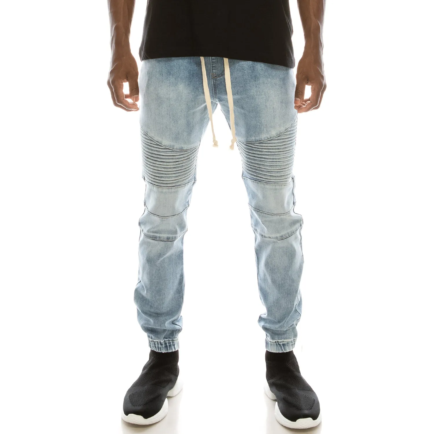 JG873 Biker Denim Jogger Pants (Open Pack)
