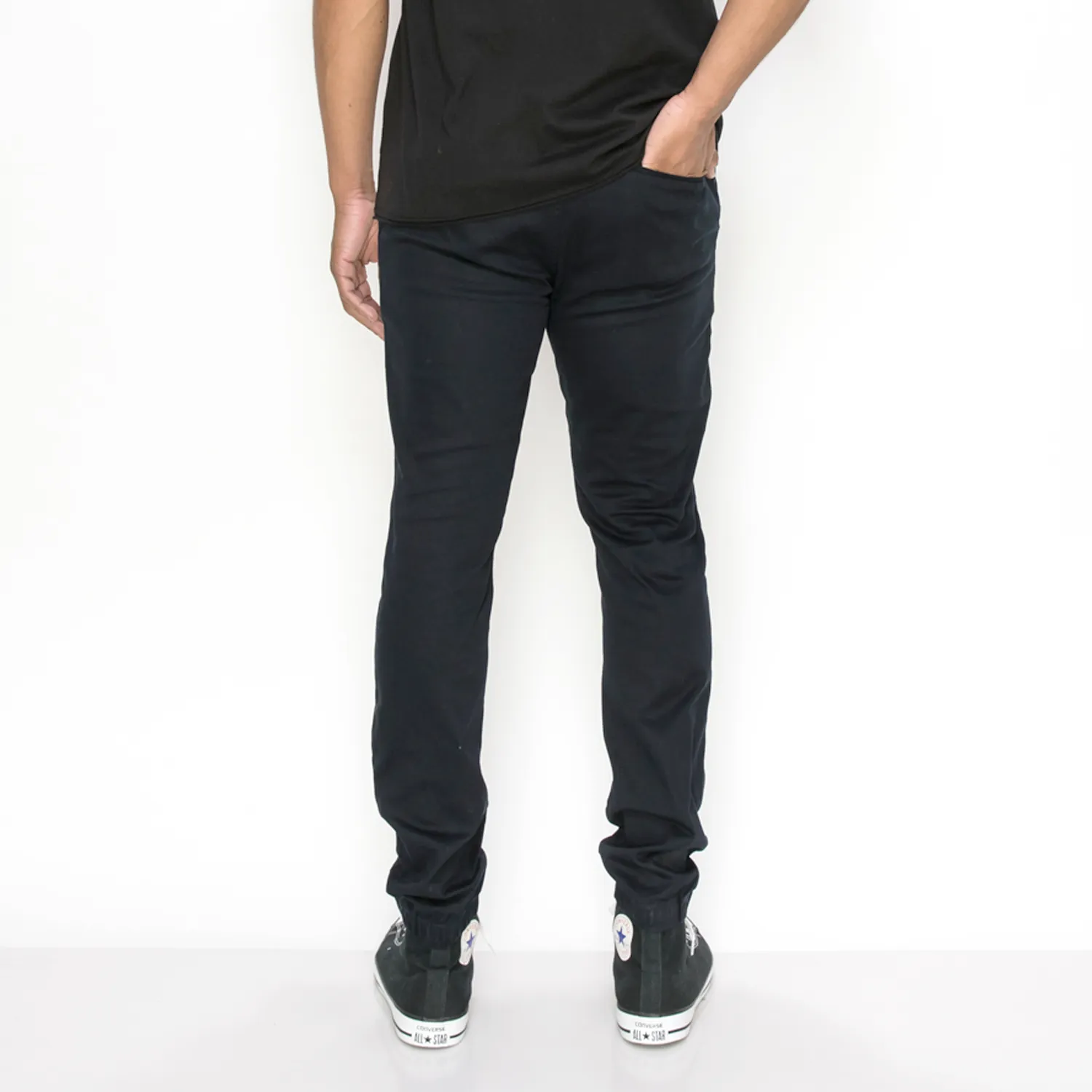 JG876 Slant Pocket Skinny Joggers (Open Pack)