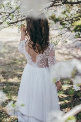 Juliette Off White Lace Girls Dress - Midi