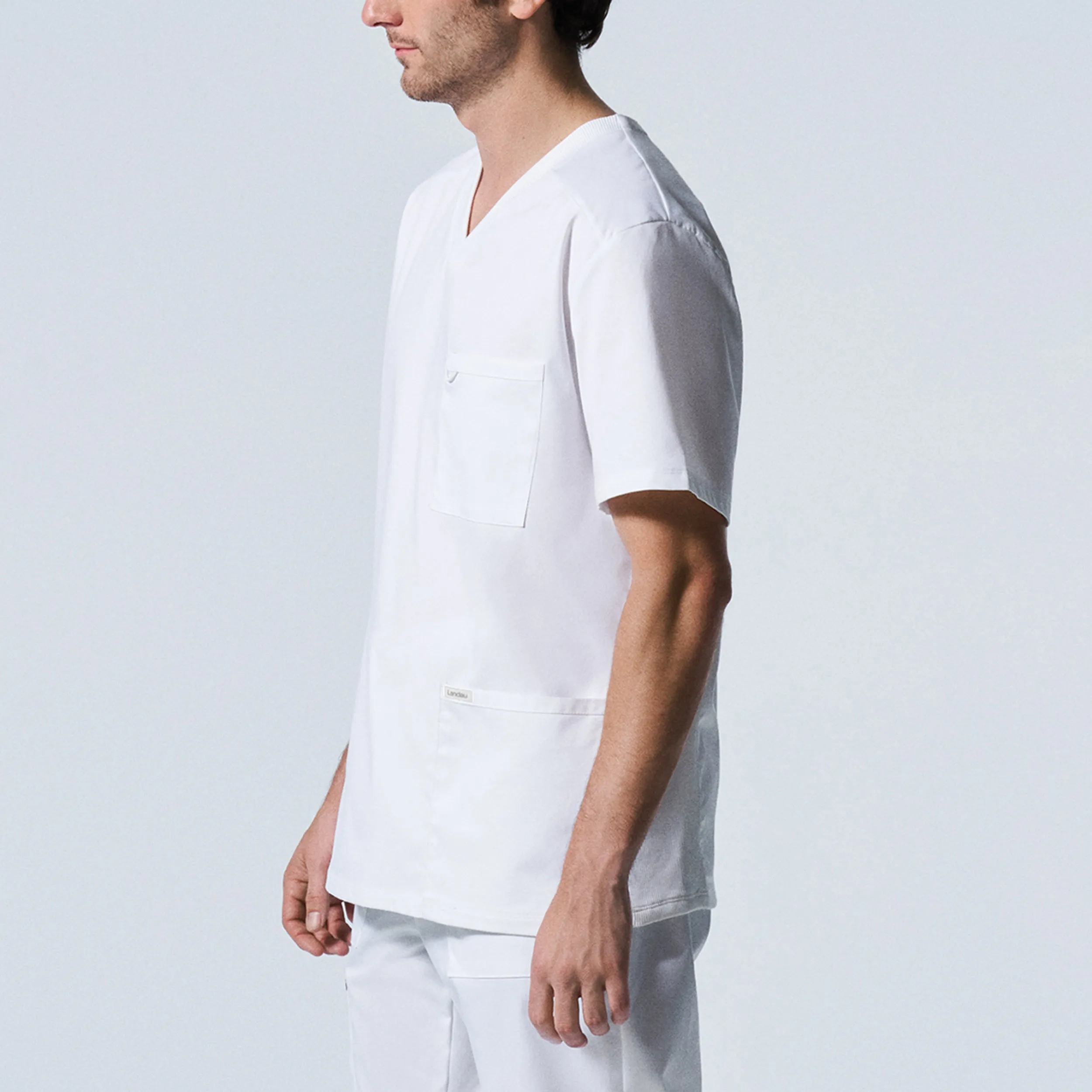 Landau ProFlex Mens 4-Pocket V-Neck Scrub Top