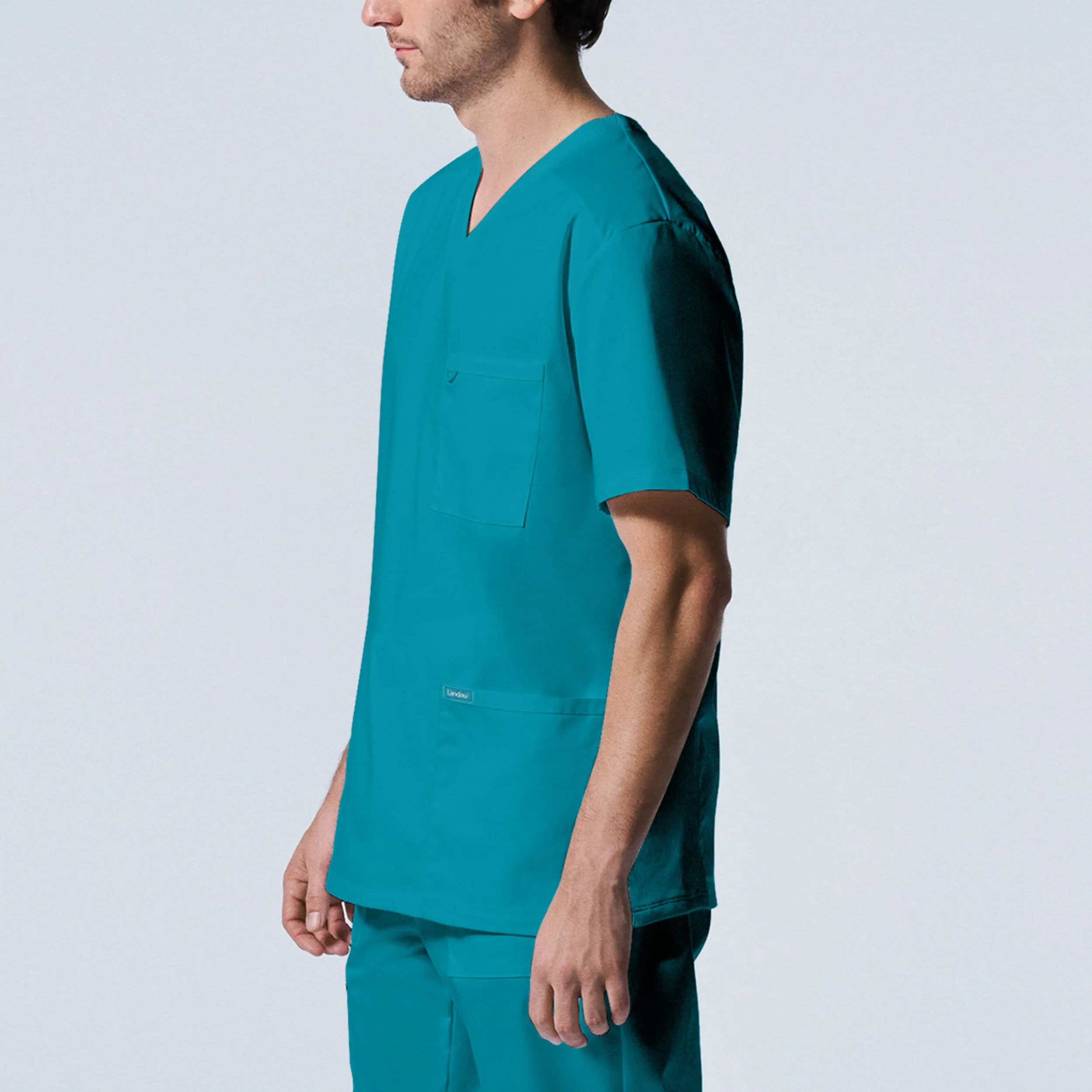 Landau ProFlex Mens 4-Pocket V-Neck Scrub Top