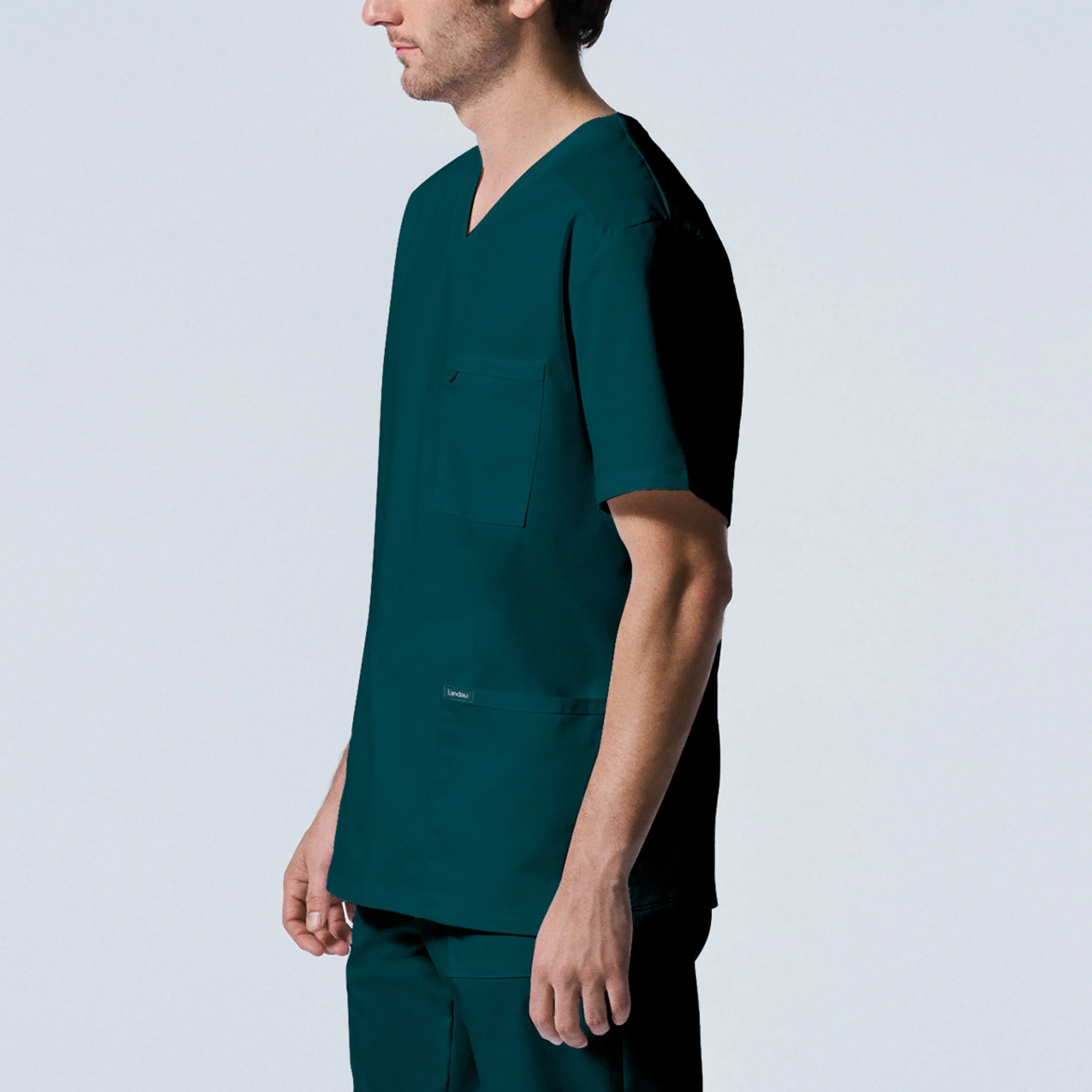 Landau ProFlex Mens 4-Pocket V-Neck Scrub Top