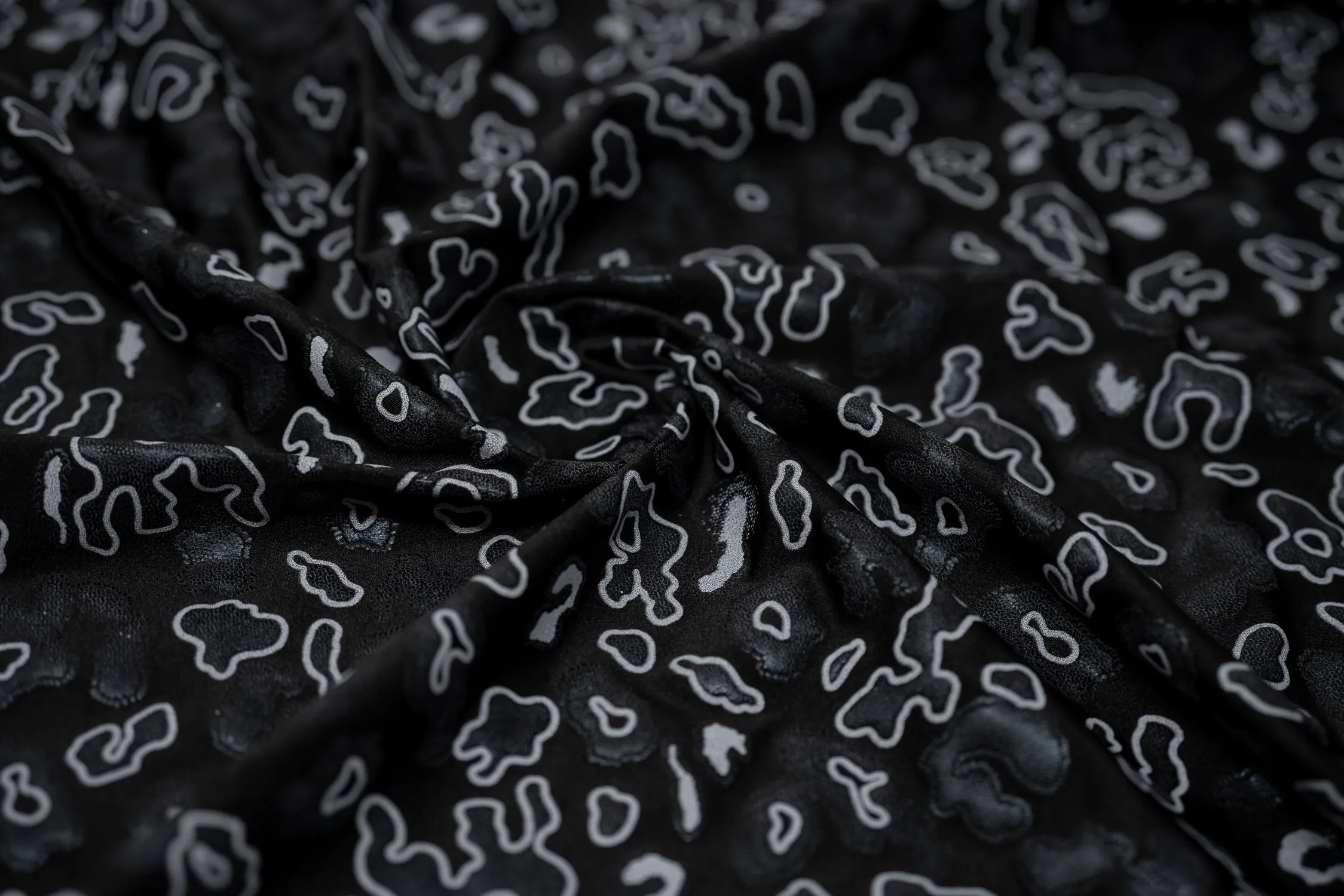 Leo Party Foil Printed Spandex Fabric | Blue Moon Fabrics