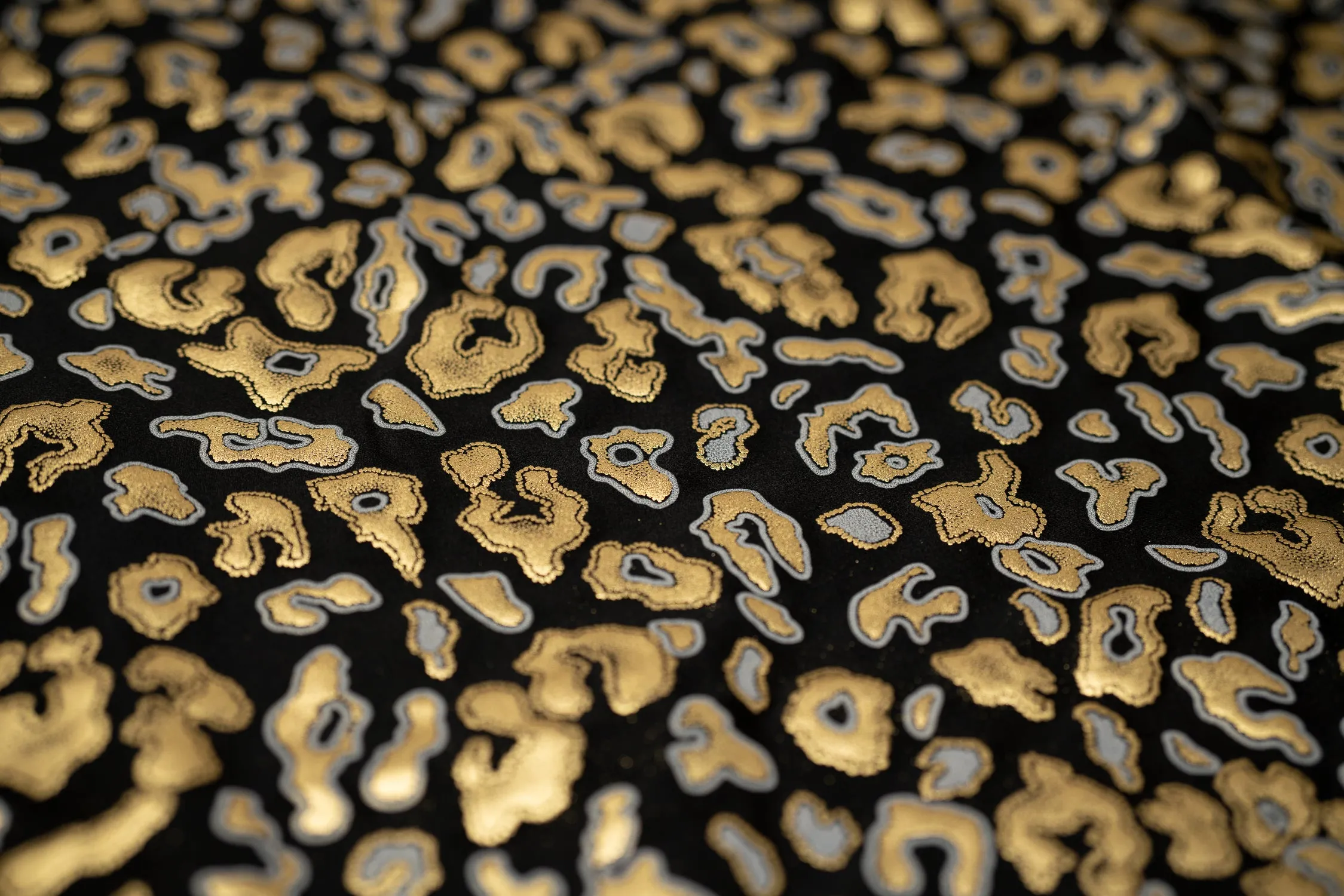 Leo Party Foil Printed Spandex Fabric | Blue Moon Fabrics