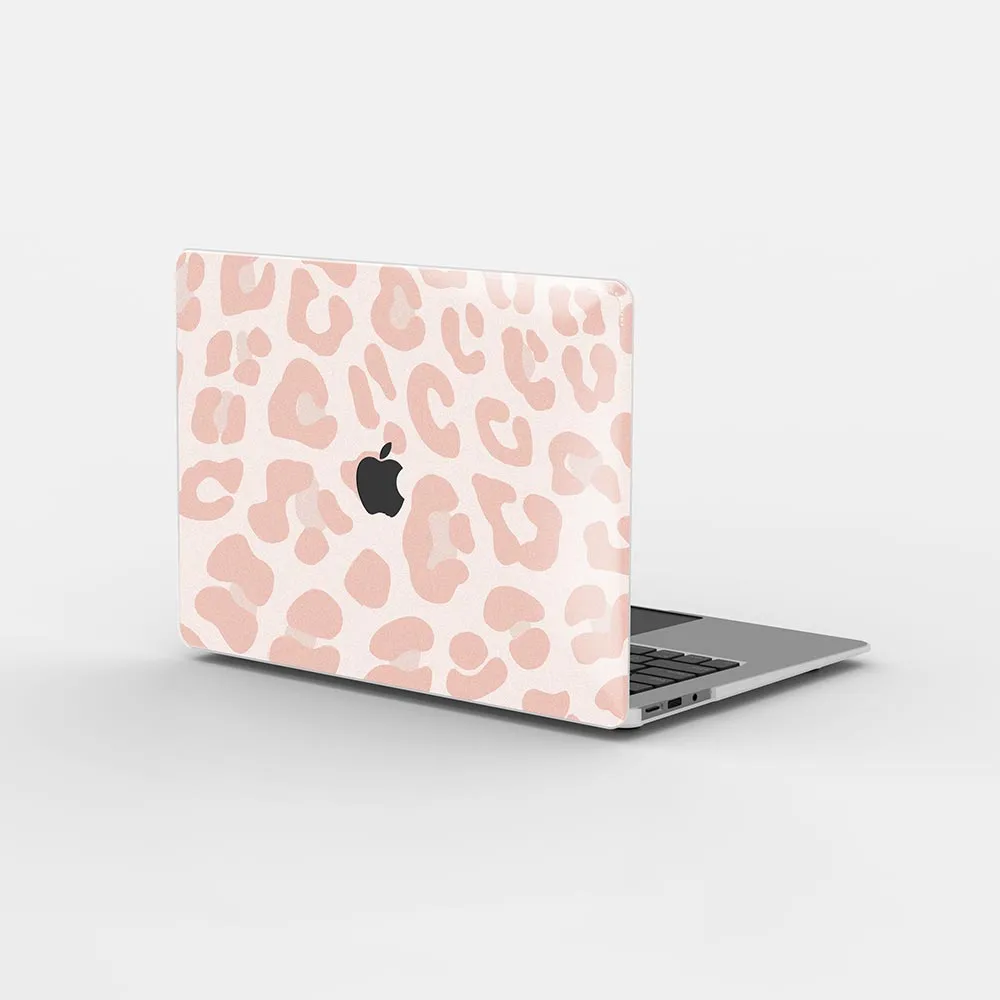 Macbook Case - Strawberry Pink Cow Print