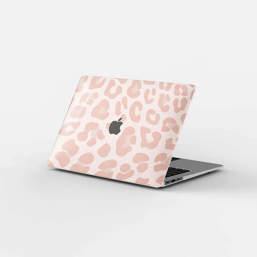 Macbook Case - Strawberry Pink Cow Print