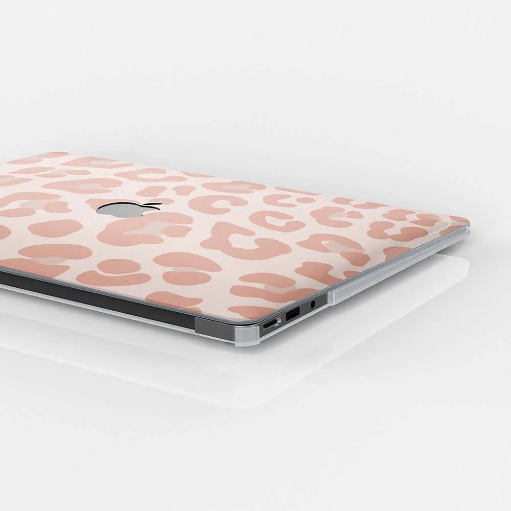 Macbook Case - Strawberry Pink Cow Print