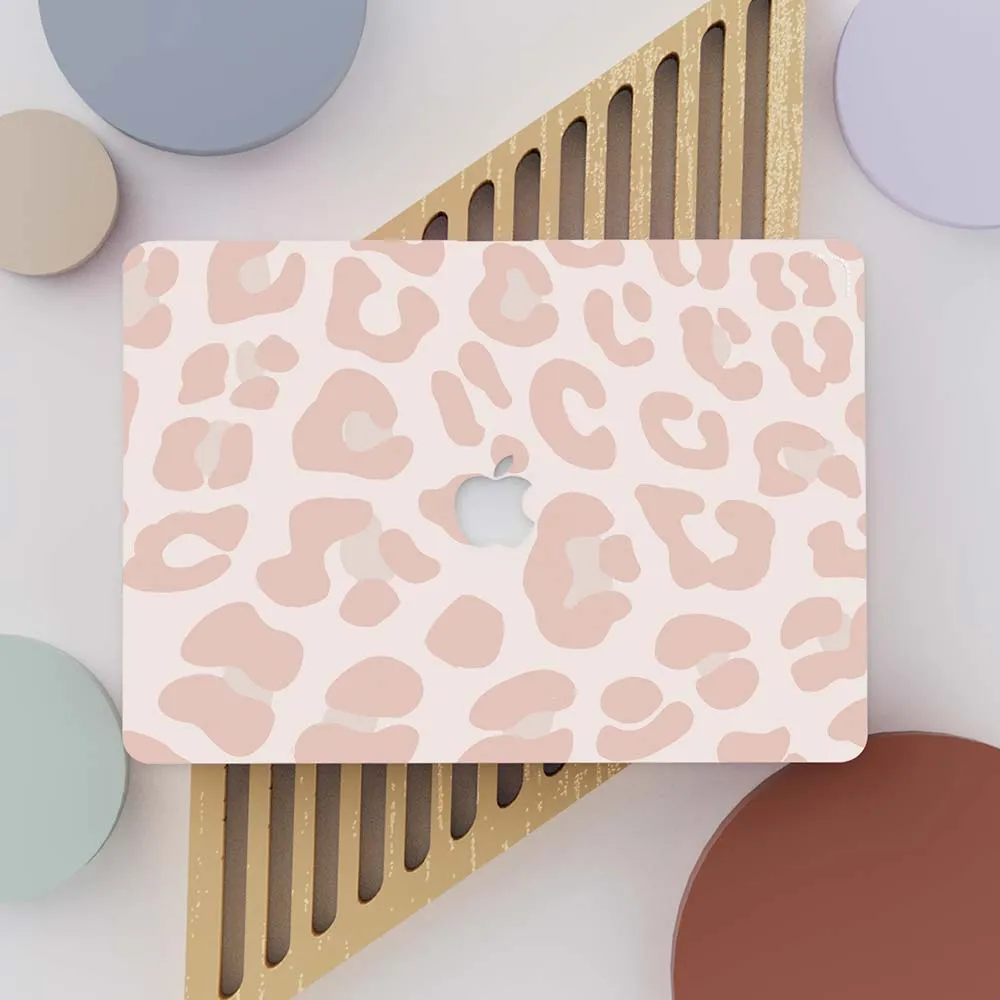 Macbook Case - Strawberry Pink Cow Print
