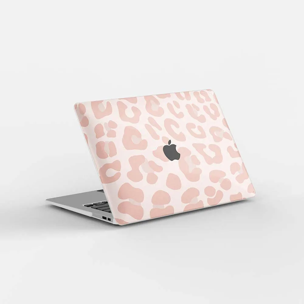 Macbook Case - Strawberry Pink Cow Print