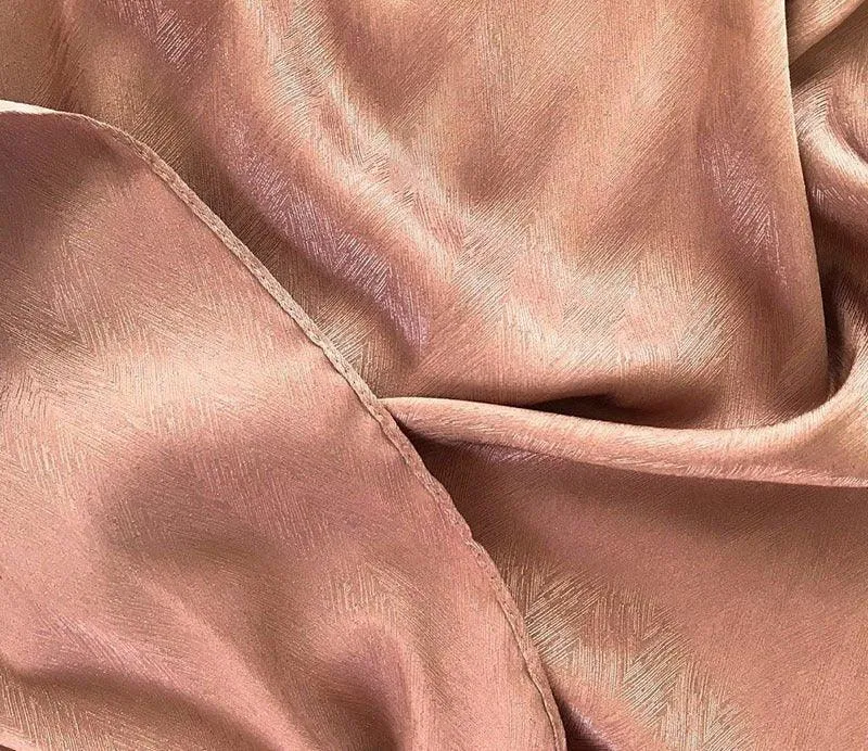 MH009 Satin Jacquard Wavy Pattern Muslim Hijab