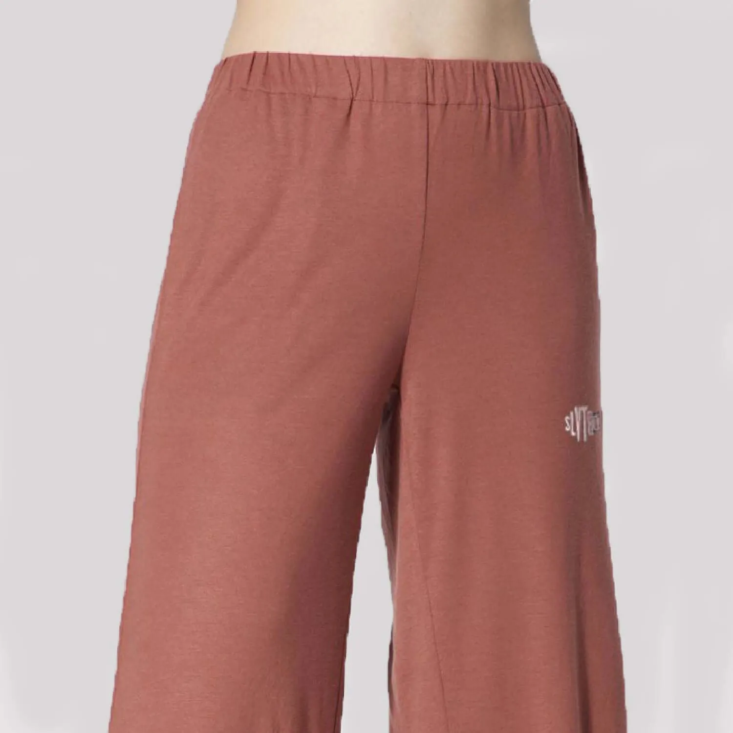 Modal Lounge Pants With Slit Cognac