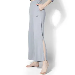 Modal Lounge Pants With Slit Grey Melange