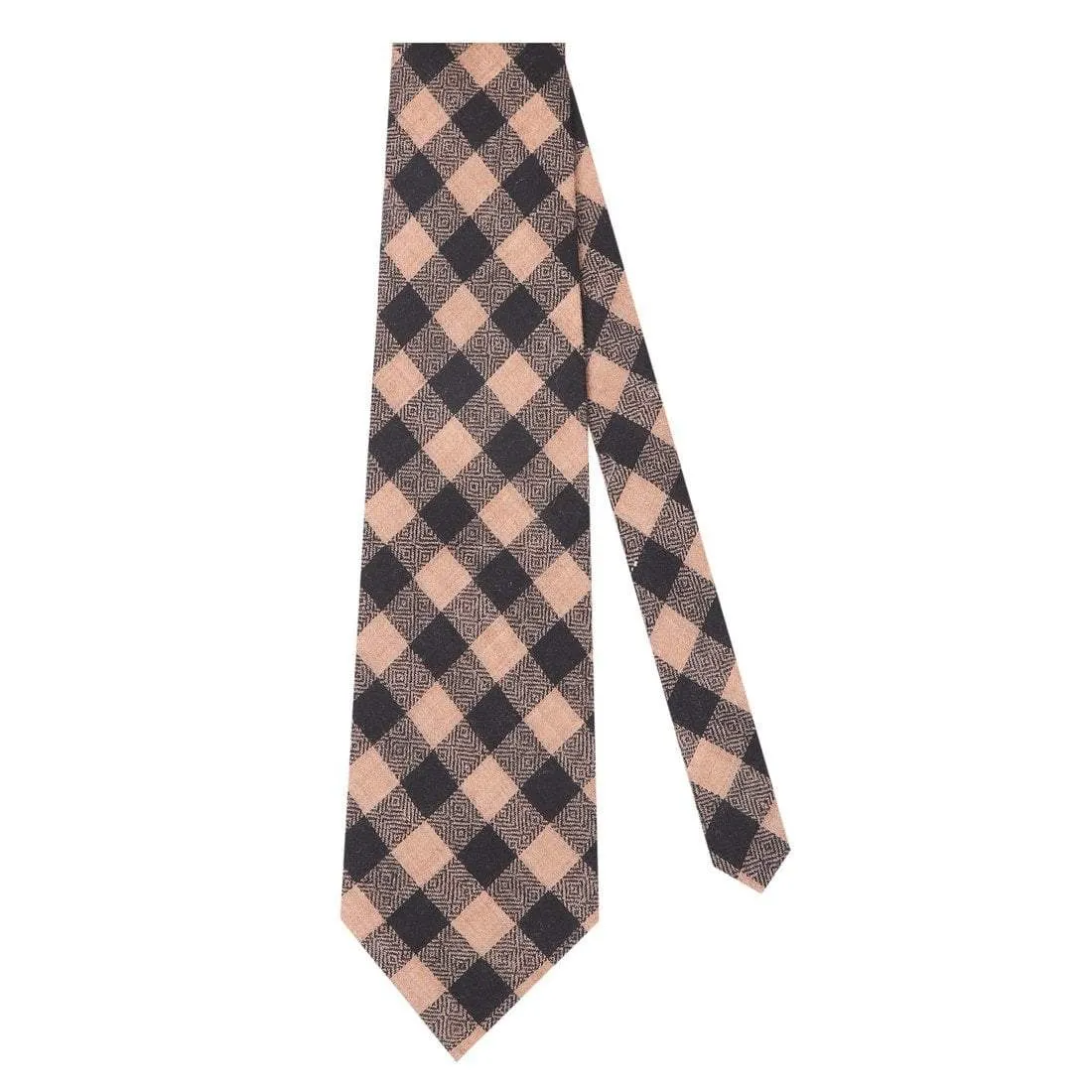 Pashtush Mens  Necktie, Soft And Luxurious, Checkered Design, Extra Fine Ties For Men, Free Size
