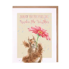 "Sorry You're Feeling Under the Weather" Greeting Card from Wrendale