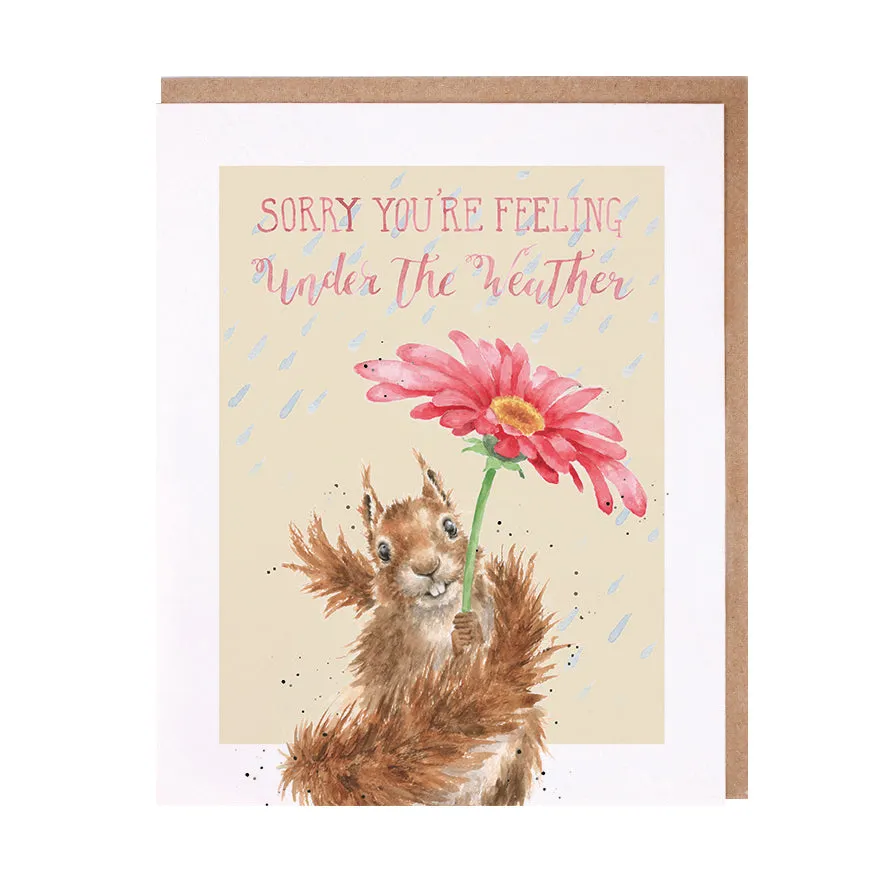 "Sorry You're Feeling Under the Weather" Greeting Card from Wrendale