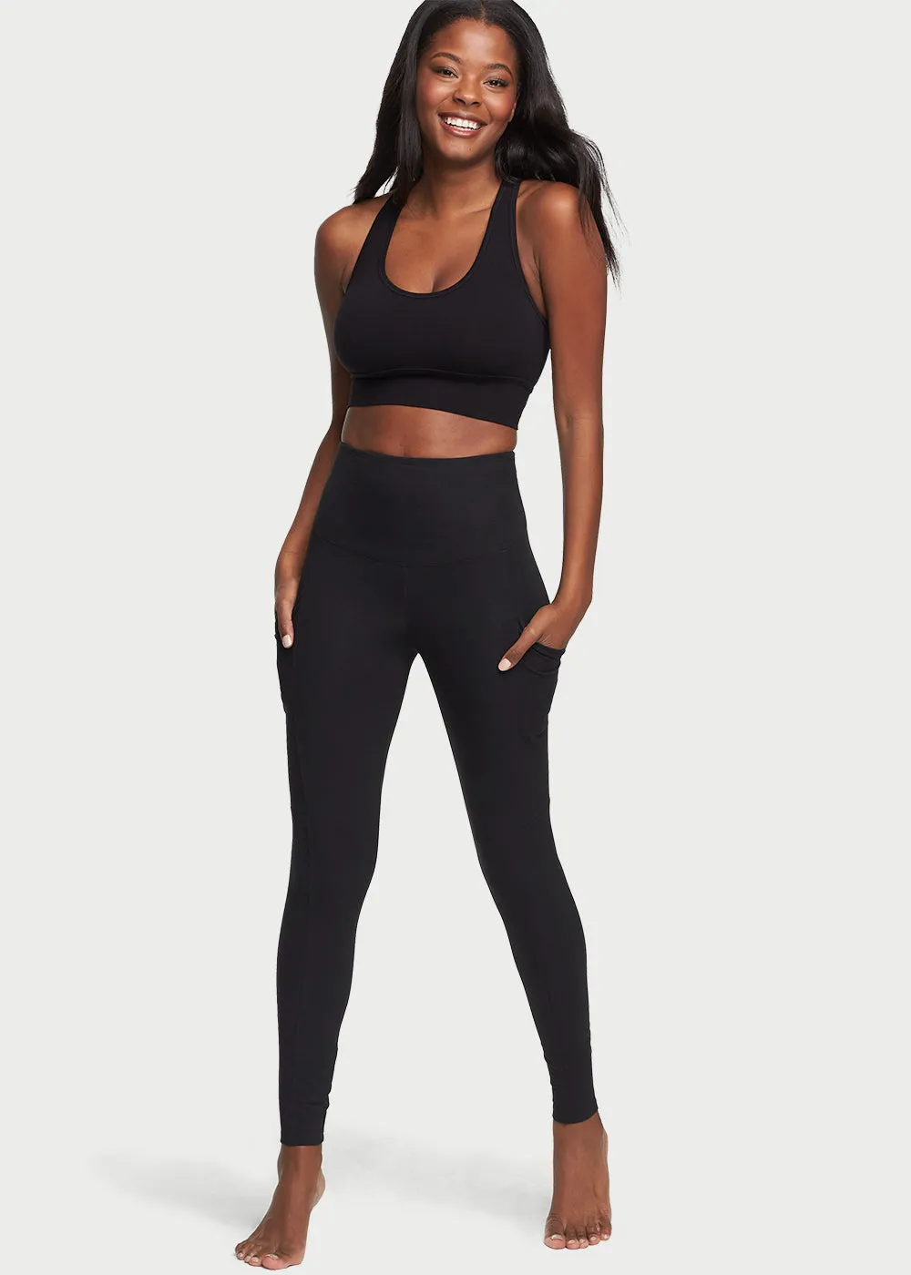Rachel Shaping Legging with Side Pockets - Cotton Stretch