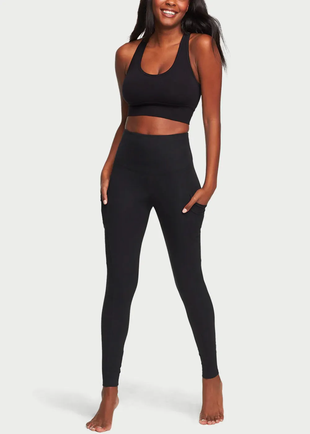 Rachel Shaping Legging with Side Pockets - Cotton Stretch