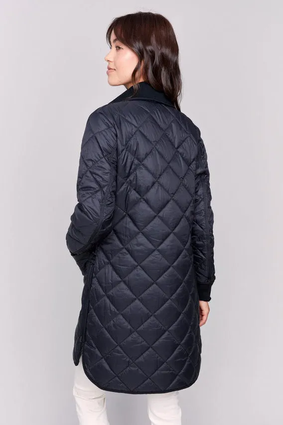 Reversible Quilted Puffer Jacket - Black