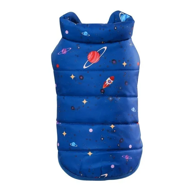 Sausage Dog Print Winter Vest (Size chart avaiable)