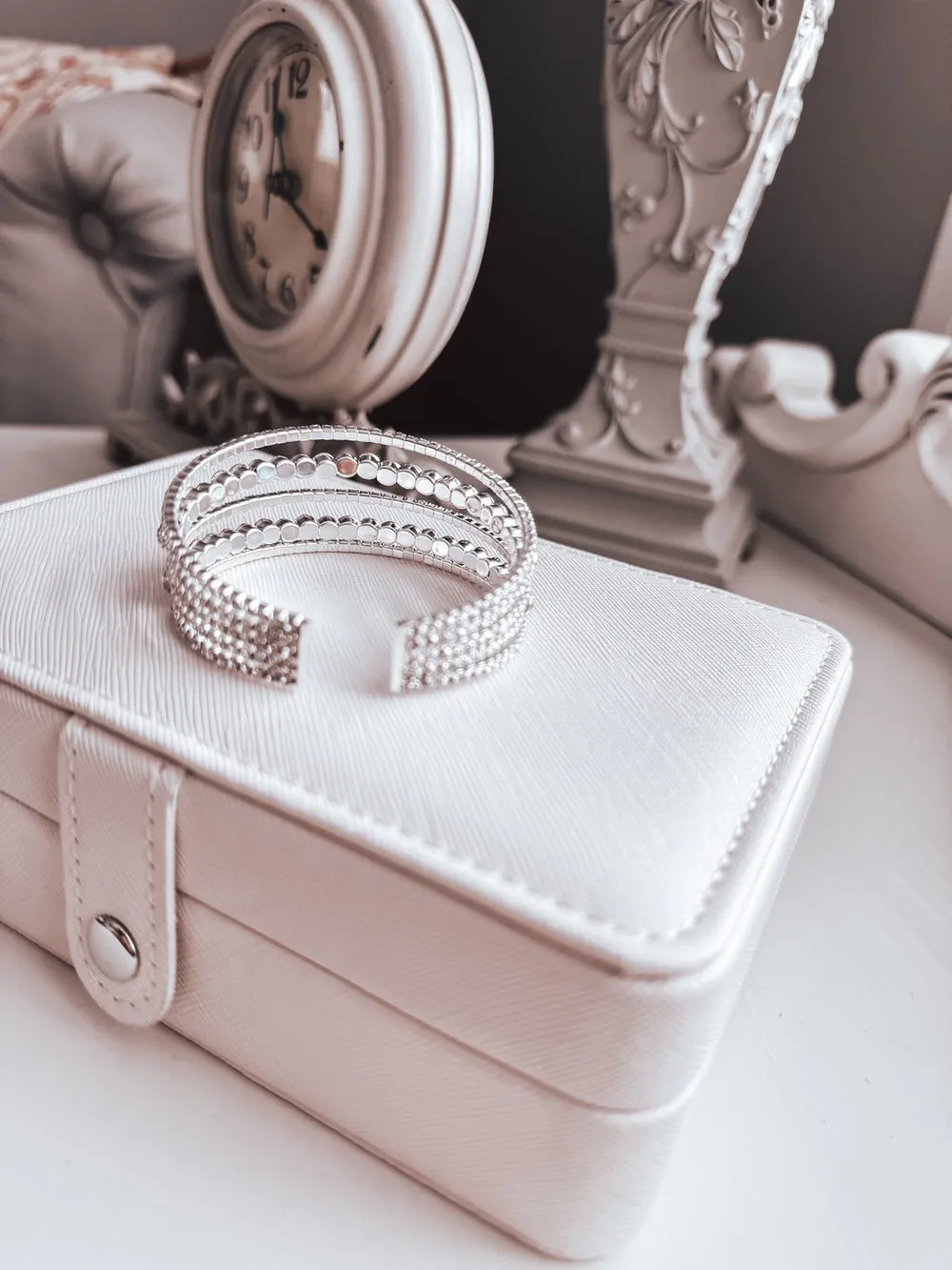 Silver Diamante Multi Strand Bangle