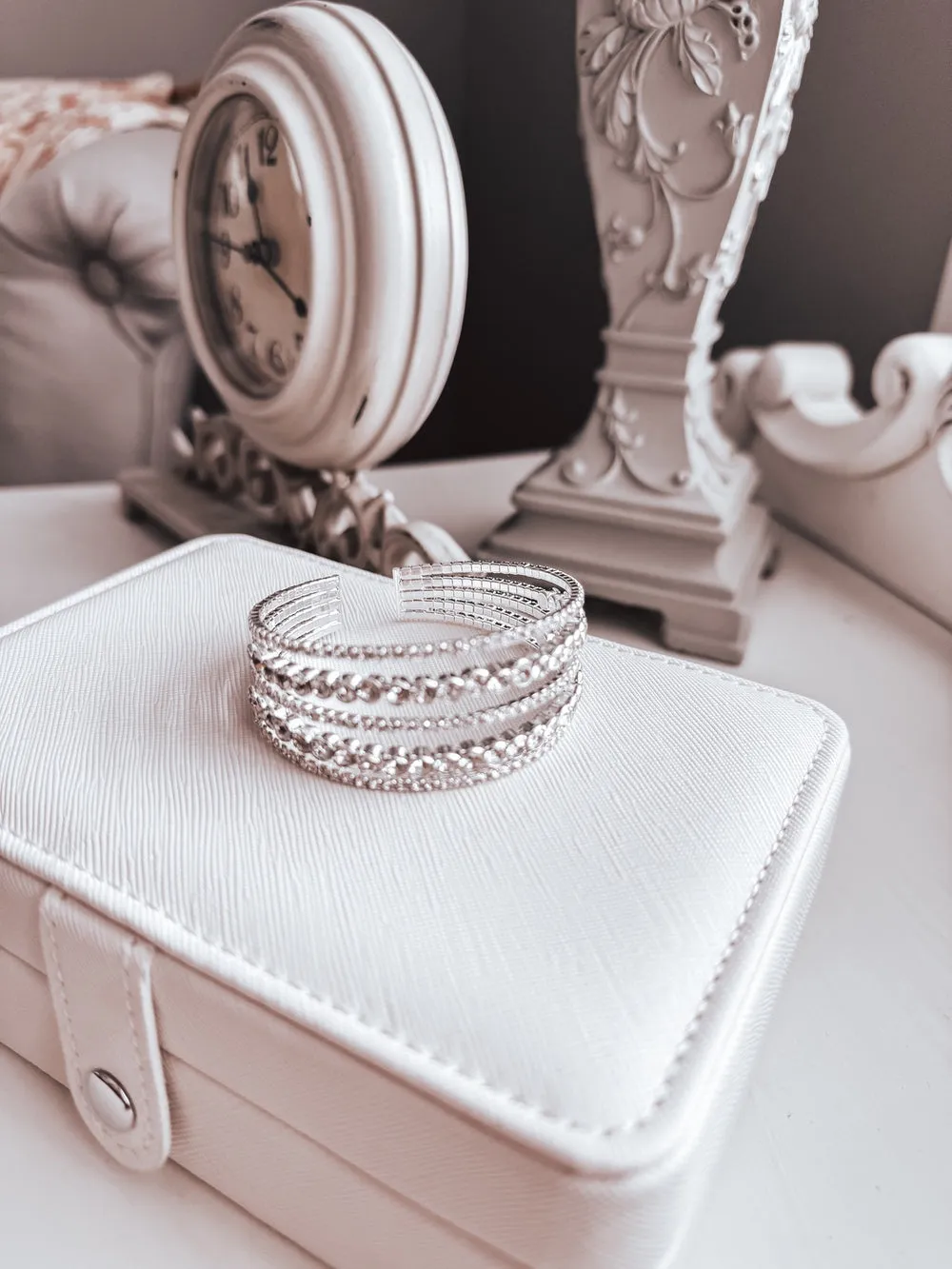 Silver Diamante Multi Strand Bangle