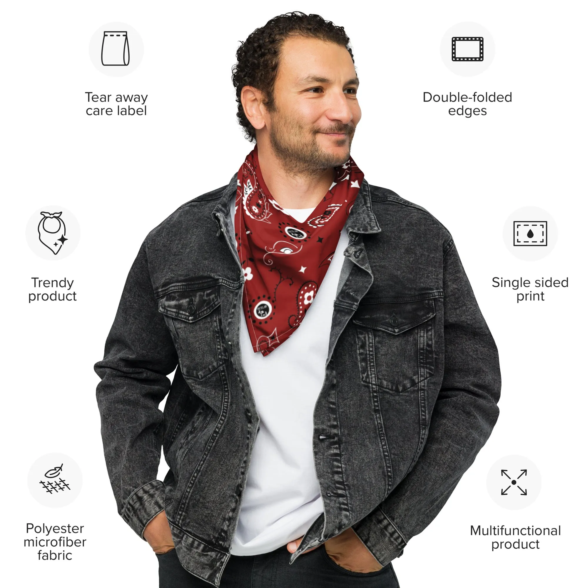 Sit & Stay with this Outlaw print bandana