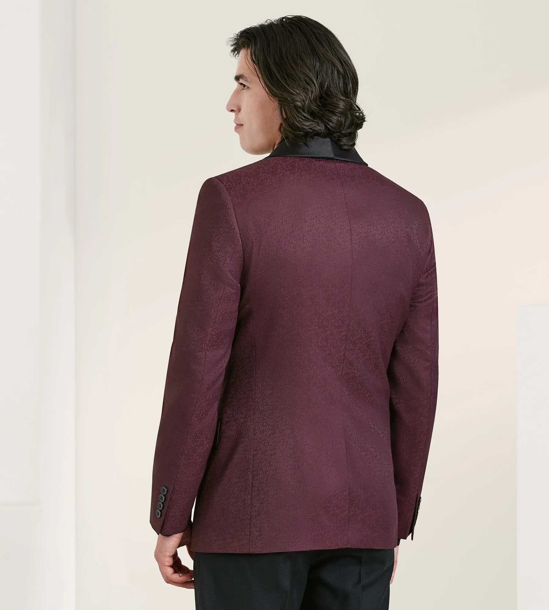 Slim Fit Jacquard Tuxedo Jacket