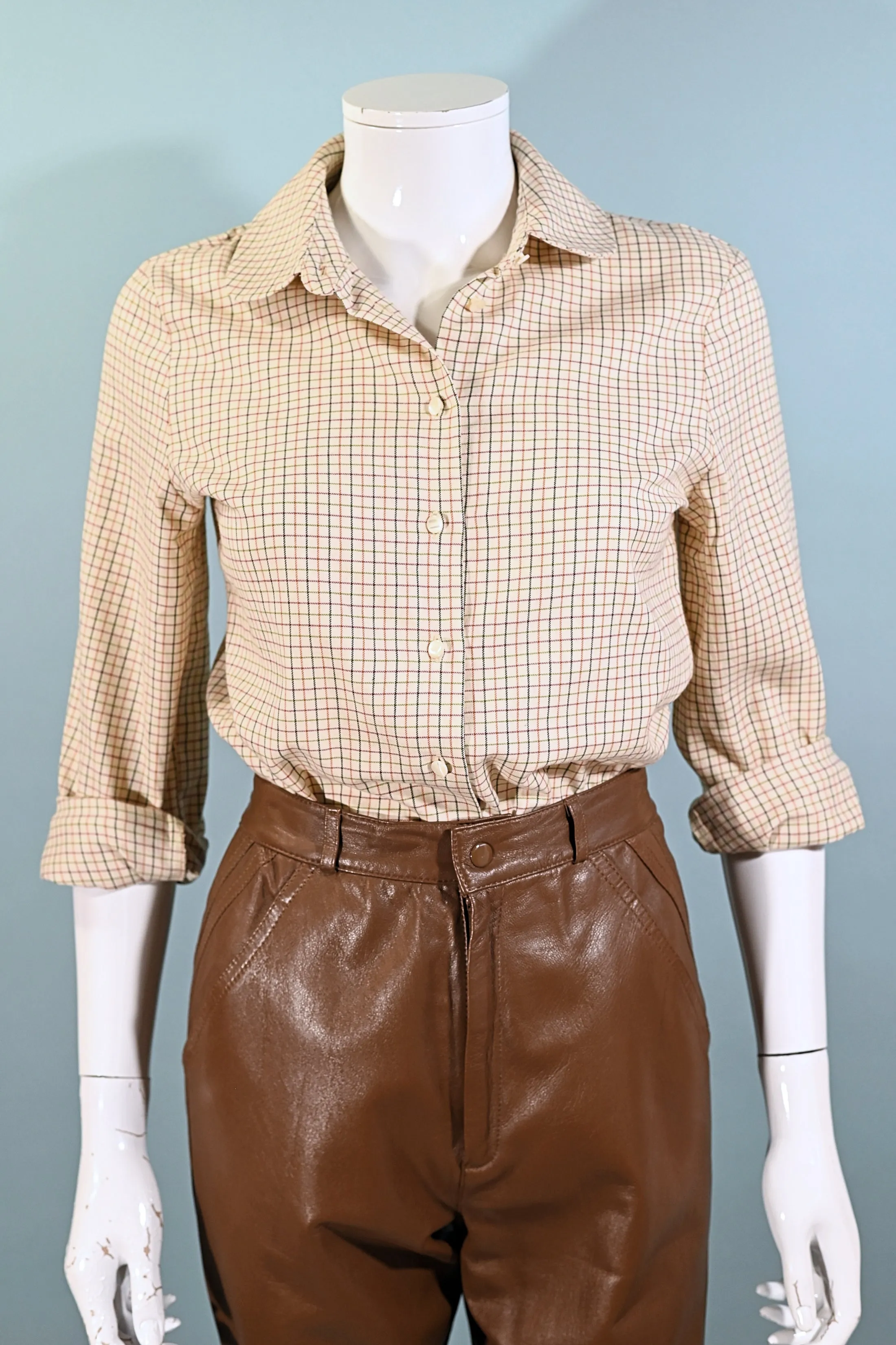SOLD Vintage Laura Ashley Peter Pan Collar Blouse, Dark Academia Blouse S