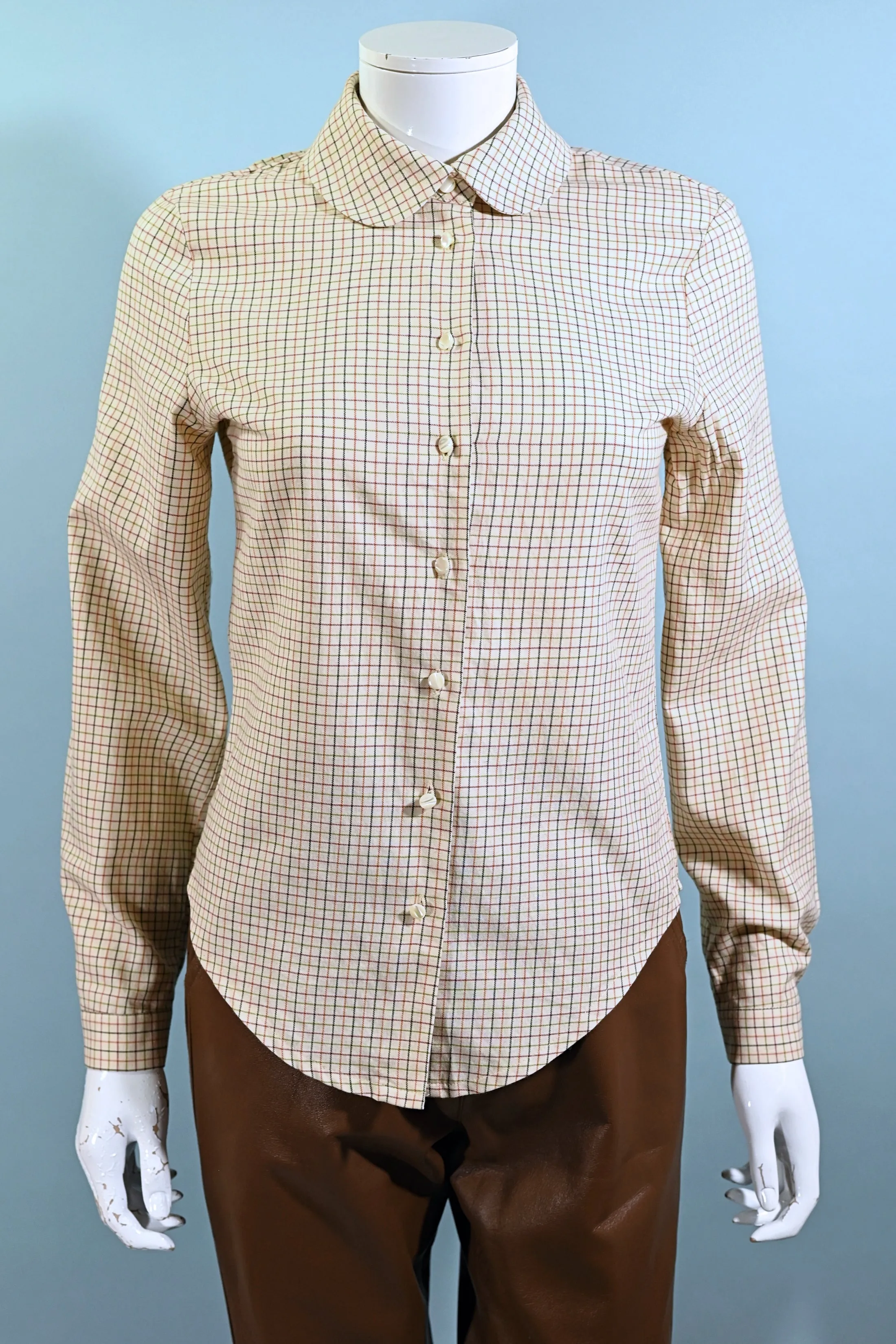 SOLD Vintage Laura Ashley Peter Pan Collar Blouse, Dark Academia Blouse S