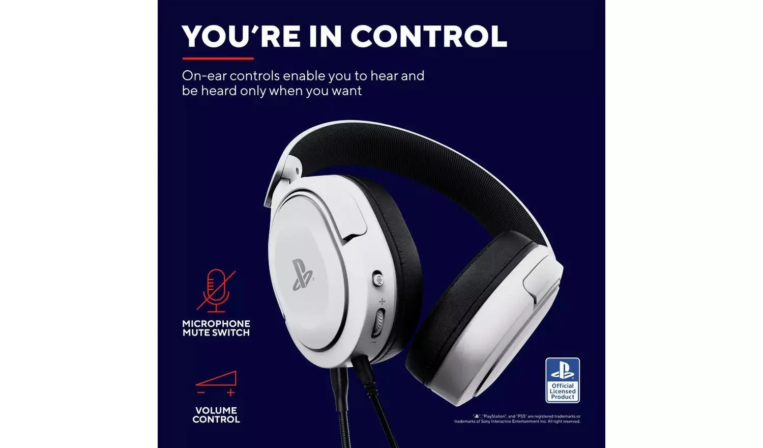 TRUST GXT498 FORTA PS5 WIRED HEADSET WHITE | T24716