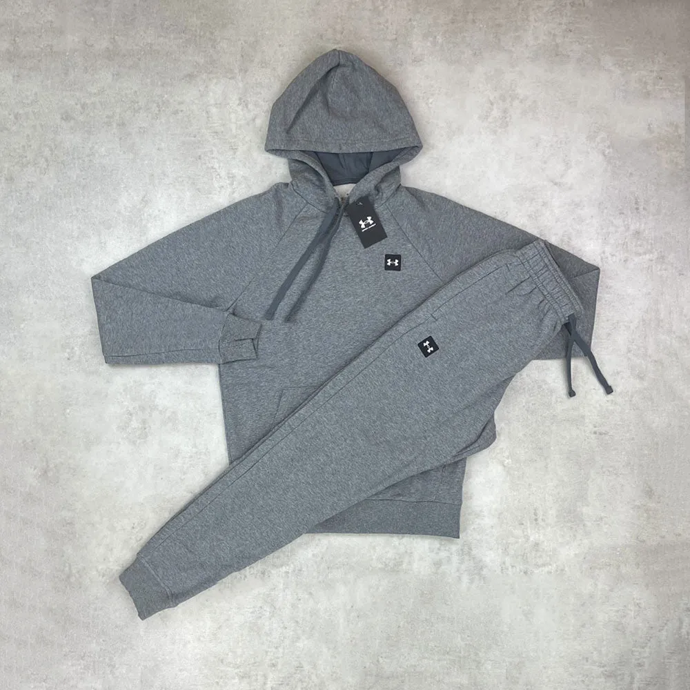 Under Armour Rival Fleece Tracksuit Set Grey
