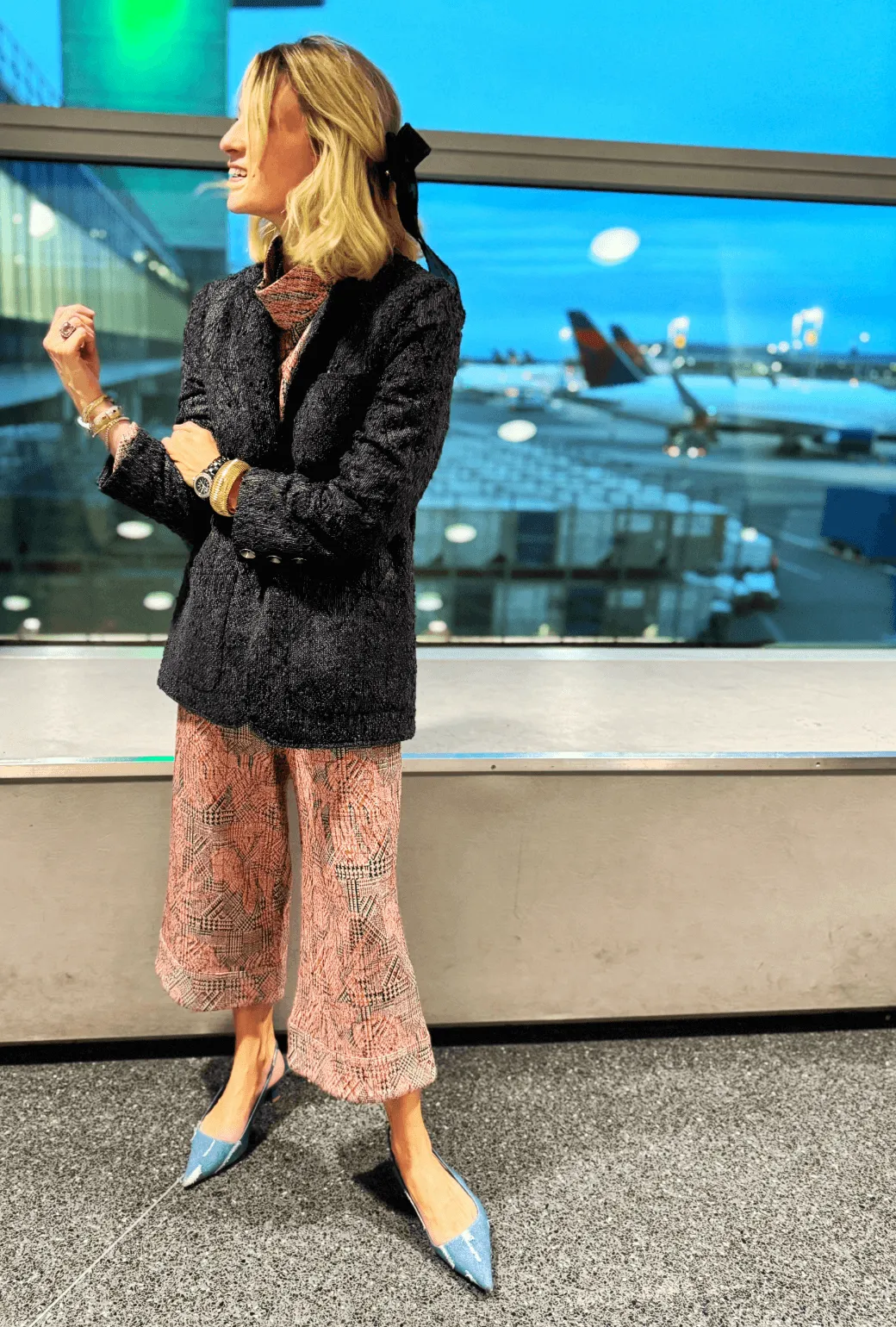 Walking Blazer - Navy Twinkle Tweed