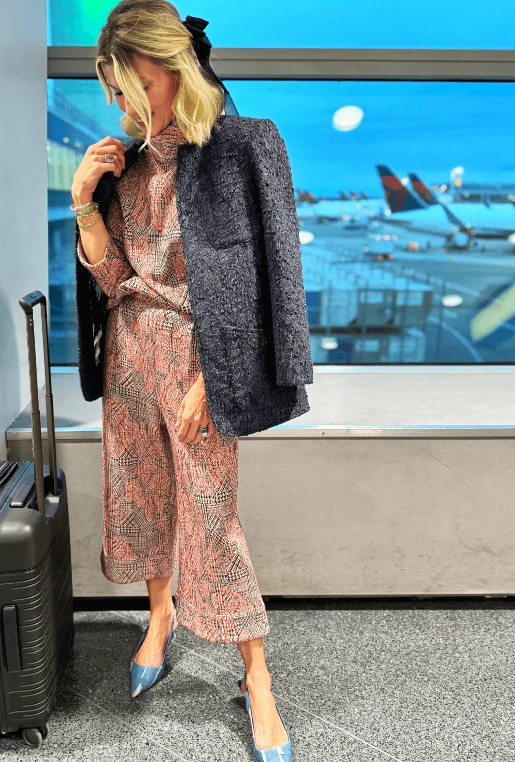 Walking Blazer - Navy Twinkle Tweed
