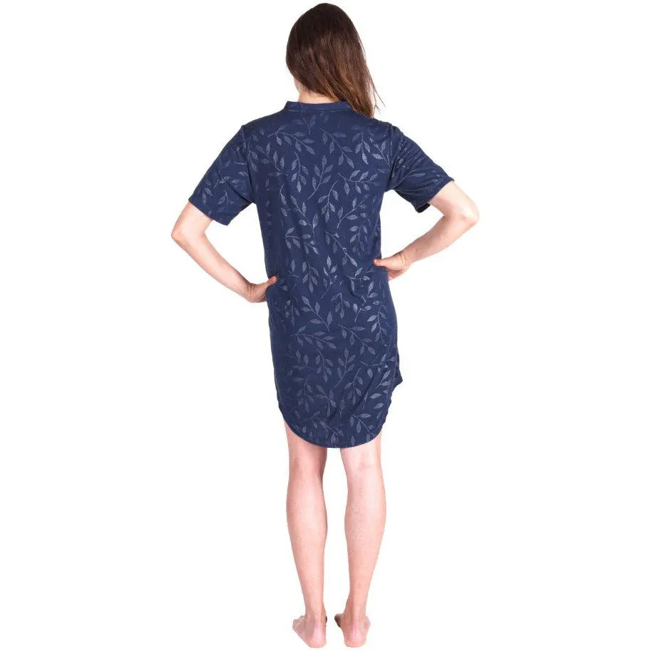 Women's Moisture Wicking Snap Front Nightshirt