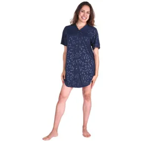 Women's Moisture Wicking Snap Front Nightshirt